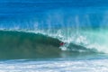 Surfing Surfer Wave Inside Tube Ride Royalty Free Stock Photo