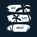 Surfing t-shirt apparel design. Vector illustration.