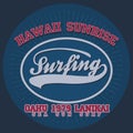 Surfing t-shirt graphic design