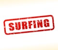 Surfing text stamp