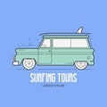 Surfing Tours Travel Logotype