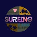 Surfing typography