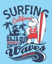 surfing waves t shirt print vector art