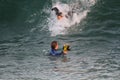 Surfing The Wedge-GoPro Royalty Free Stock Photo