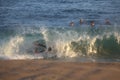 Surfing The Wedge-GoPro Royalty Free Stock Photo