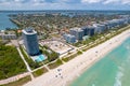 Surfside Condo Building Collapse in Miami Beach Florida. Panorama of Miami Beach City FL. Royalty Free Stock Photo