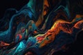 Surge Fluid Cascading Texture Abstract Background With Generative AI