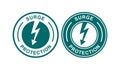 Surge protection badge logo icon