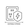 Surge protection linear icon