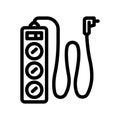 surge protector electrical engineer line icon vector illustration