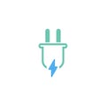 Surge protector vector icon logo design