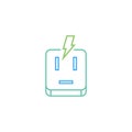 Surge protector vector icon logo design