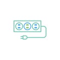 Surge protector vector icon logo design