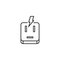 Surge protector vector icon logo design