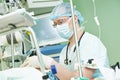 Surgeon anaesthesiologist in surgery operation room