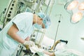 Surgeon anaesthesiologist in surgery operation room