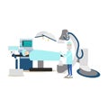 Surgeon concept vector illustration in flat style Royalty Free Stock Photo