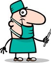 Surgeon doctor cartoon illustration