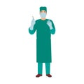 Surgeon doctor character vector isolated