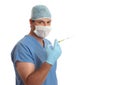 Surgeon doctor hypodermic syringe needle Royalty Free Stock Photo