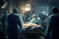 Surgeon doctors in scrub for operation theatre generative ai