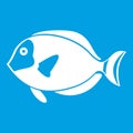 Surgeon fish icon white Royalty Free Stock Photo