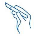 surgeon hand with scalpel doodle icon hand drawn illustration