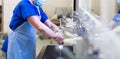 Surgeon in hospital washing thorouughly his hands Royalty Free Stock Photo