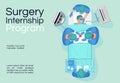 Surgeon intership program banner template Royalty Free Stock Photo