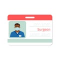 Surgeon medical specialist badge template