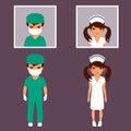 Surgeon and nurse personnel, hospital Royalty Free Stock Photo