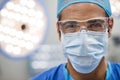 Surgeon with protective mask Royalty Free Stock Photo