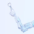 Surgeon robot hand holding surgery tool. Robotic surgery concept. Robotic technology 3D illustration