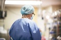 surgeon in scrubs preparing for operation Royalty Free Stock Photo
