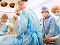 Surgeon at work in operating room. Royalty Free Stock Photo