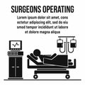 Surgeons operating concept background, simple style