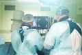 Russia. 2 March 2018. Surgeons perform surgery in the operating room.