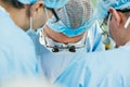 surgeons team at cardio surgery operation in clinic Royalty Free Stock Photo