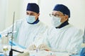 Surgeons team at vascular surgery operation Royalty Free Stock Photo