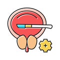 surgery bladder color icon vector illustration