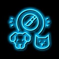 surgery domestic pets neon glow icon illustration