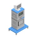 Surgery heart monitor icon, isometric style