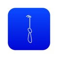 Surgery hook icon blue vector Royalty Free Stock Photo