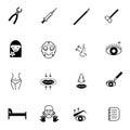 Surgery icons set vector illustration