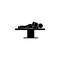 surgery, lying sideway icon. Element of patient position icon for mobile concept and web apps. Pictogram surgery, lying sideway