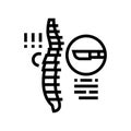 surgery scoliosis line icon vector illustration