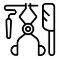 Surgery tools icon outline vector. Emergency room