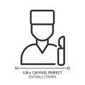 Surgical care pixel perfect linear icon