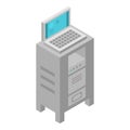 Surgical computer equipment icon, isometric style Royalty Free Stock Photo