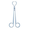 Surgical forceps icon, cartoon style